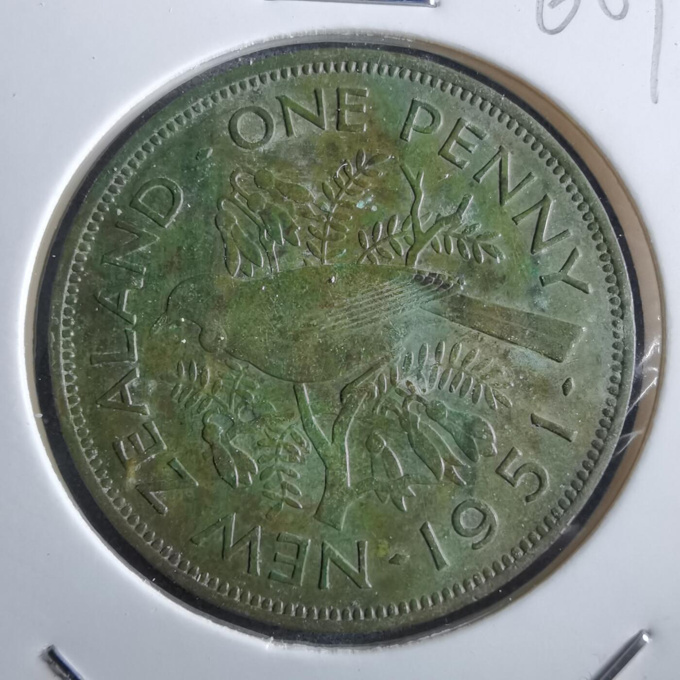 沼泽如烟--第966场 新西兰1951年1便士