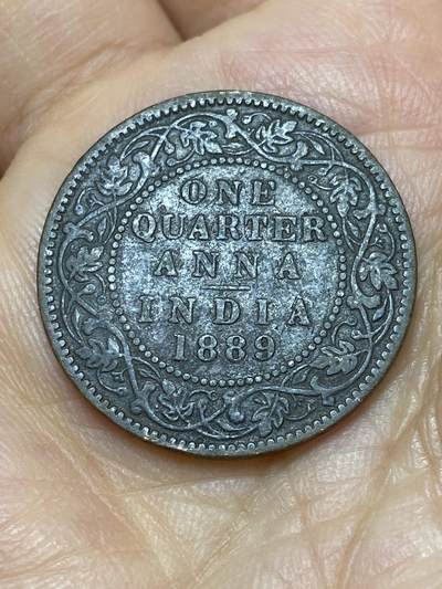 2026年第十一场(总第一百八十场）外国好品散币场(免佣金) - 英属印度1889年1/4安娜(维多利亚女王中年带冠)