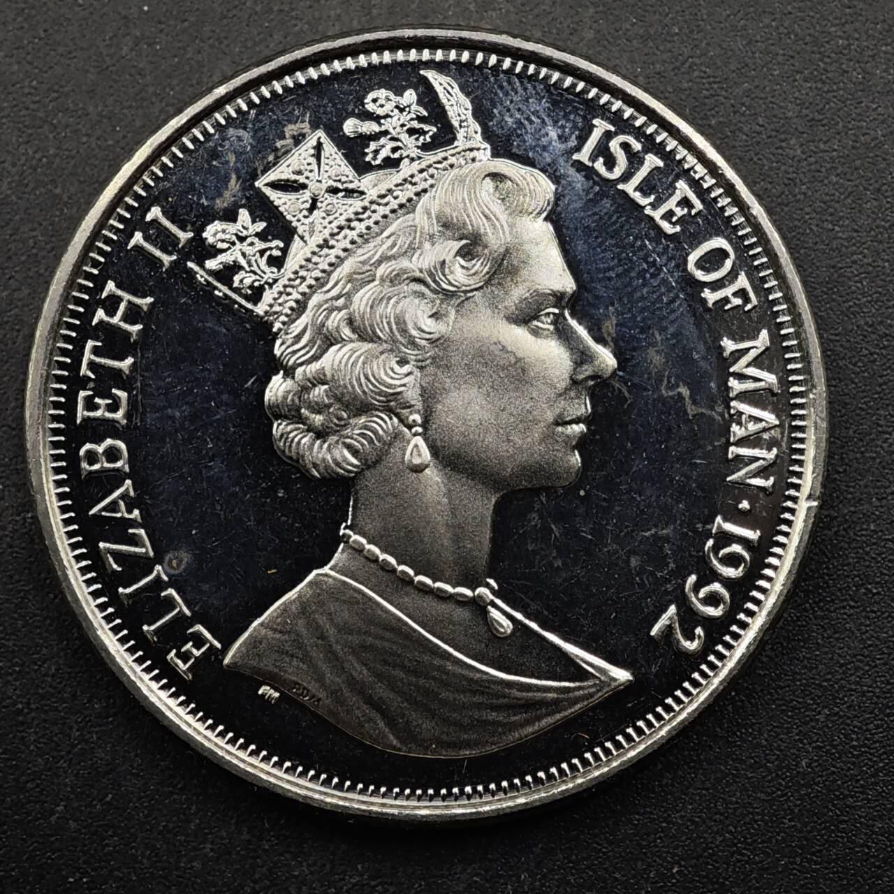 【淘币小摊】实时拍第八百五十拍   散币银币场   满百包邮可预留二周 每周一统一发货   马恩岛1992年暹罗猫克朗纪念币