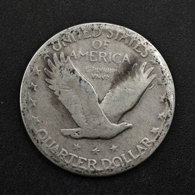 【淘币小摊】实时拍第八百五十拍   散币银币场   满百包邮可预留二周 每周一统一发货   - 美国飞鹰25分银币