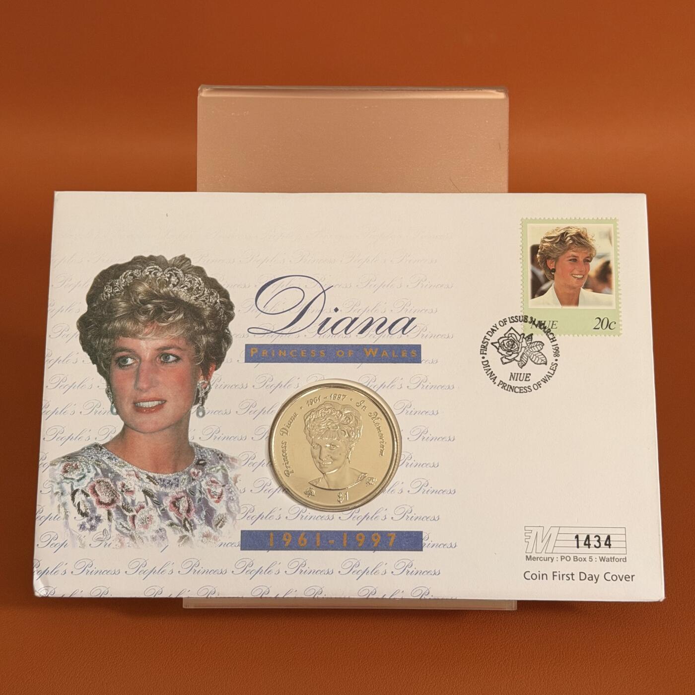 ＜星葵钱币社＞散币克朗场第68期·1月23日发货 〈邮币封〉纽埃1998年戴安娜王妃1元克朗型纪念币