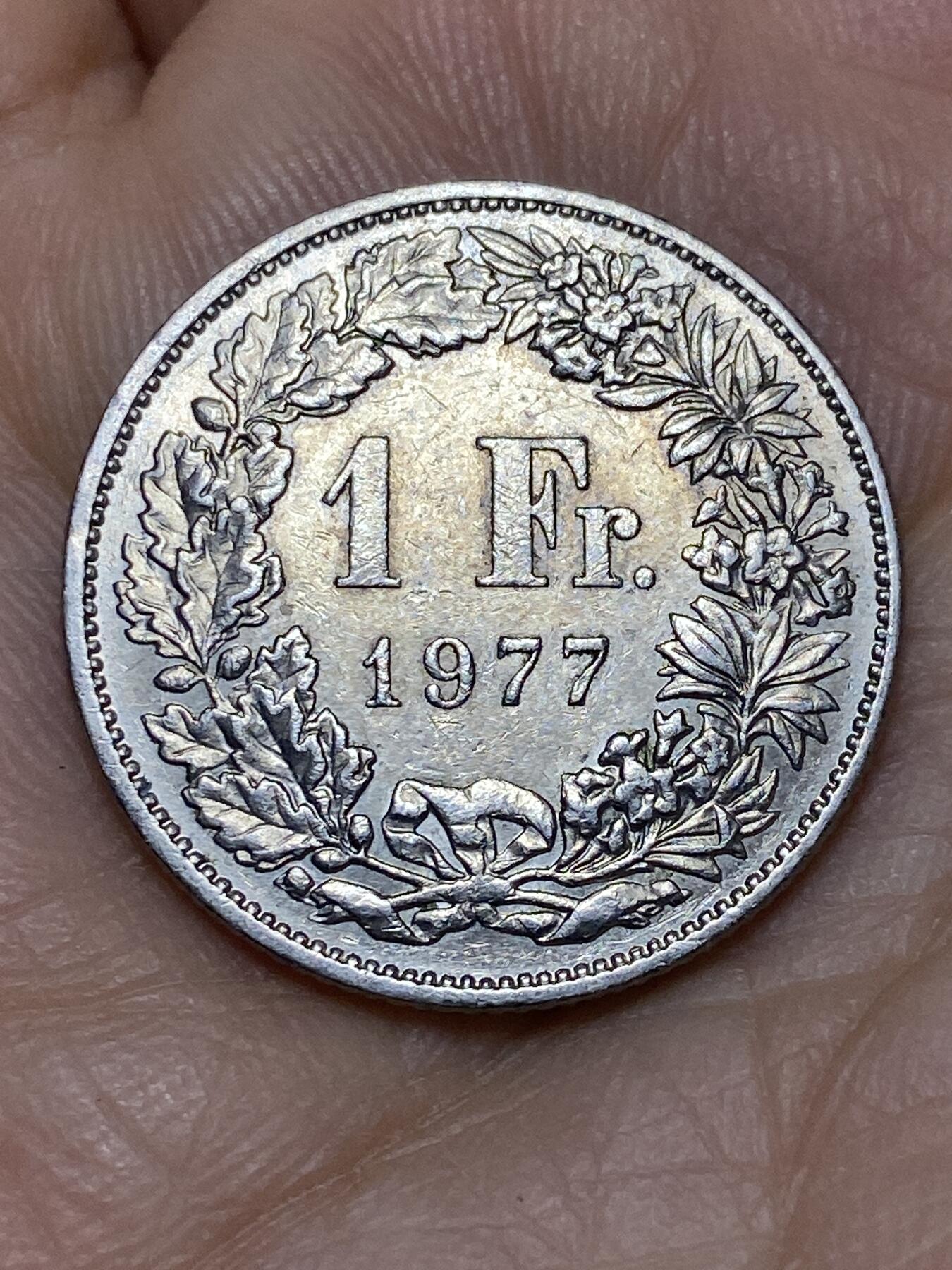 2026年第十一场(总第一百八十场）外国好品散币场(免佣金) 瑞士🇨🇭1977年1法郎(第三版，无标版)