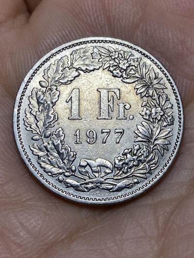 2026年第十一场(总第一百八十场）外国好品散币场(免佣金) - 瑞士🇨🇭1977年1法郎(第三版，无标版)