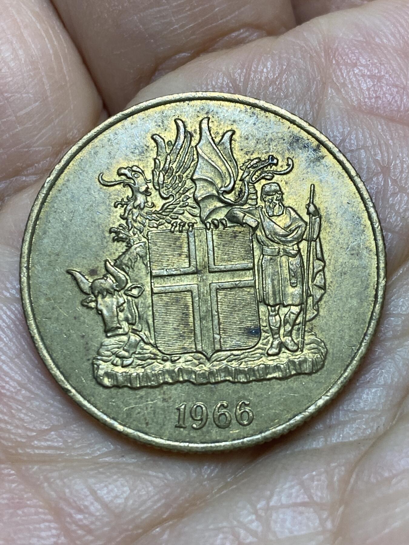 2026年第十一场(总第一百八十场）外国好品散币场(免佣金) 冰岛🇮🇸1966年2克朗(共和国第一套第二版)