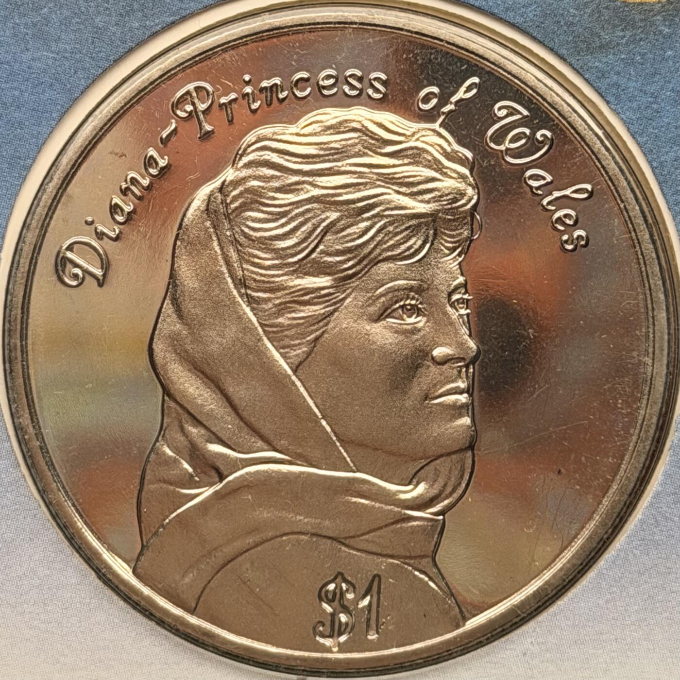 ＜星葵钱币社＞散币克朗场第68期·1月23日发货 〈邮币封〉纽埃1998年人民的王妃·戴安娜1元克朗型纪念币