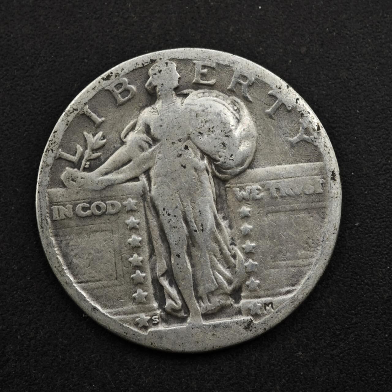 【淘币小摊】实时拍第八百五十拍   散币银币场   满百包邮可预留二周 每周一统一发货   美国飞鹰25分银币