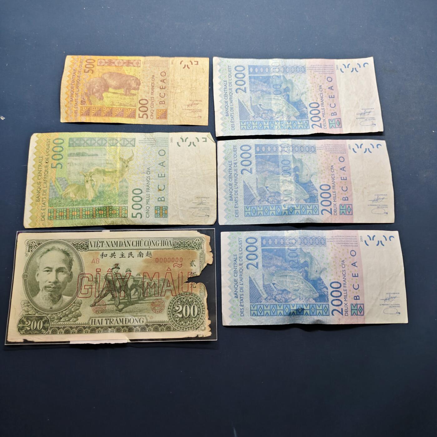 【全场包邮】纯粹捡漏拍496场-持续更新中 【纸钞】西非国家+南越非全新纸钞一组