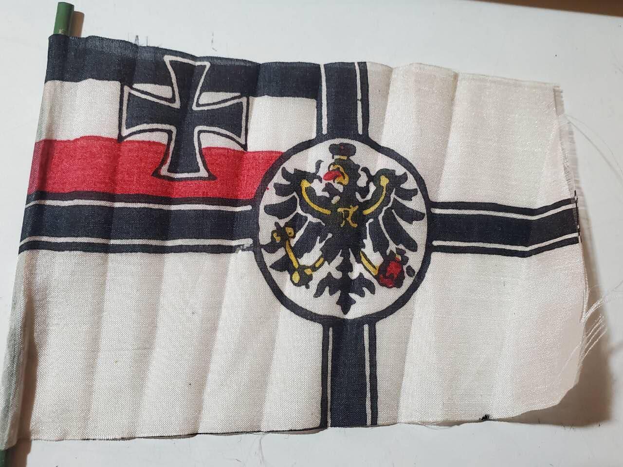 韵星假日拍卖第三十七期 -- Rimey Holidays Auction 37 德意志第二帝国海军军旗一面 100多年原物非后造纪念品 非纸制 很少见 旗面无破损