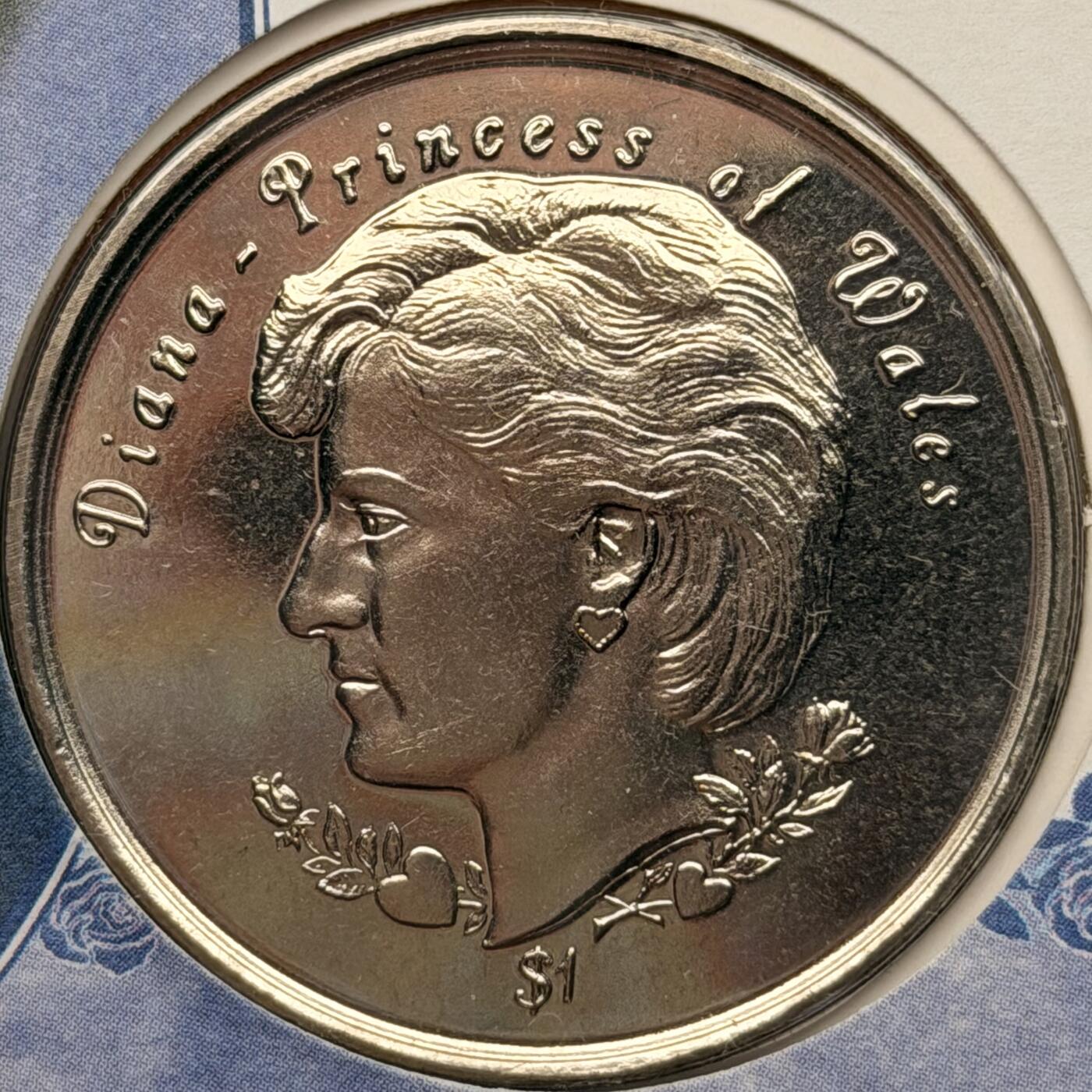 ＜星葵钱币社＞散币克朗场第68期·1月23日发货 〈邮币封〉纽埃1997年戴安娜王妃1元克朗型纪念币