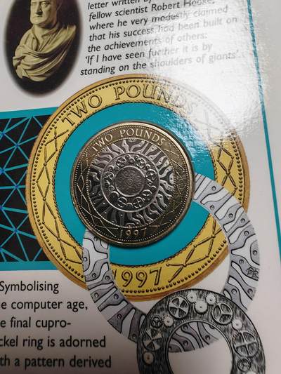 英国 1997年 2英磅 纪念币 工业革命 皇家币厂精装册 英国 1997年 2英磅 纪念币 工业革命 皇家币厂精装册