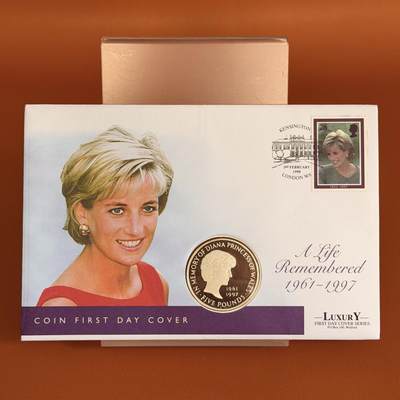 ＜星葵钱币社＞散币克朗场第68期·1月23日发货 - 〈邮币封〉英国1997年戴安娜王妃5镑克朗型纪念币