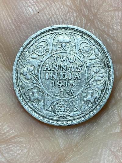 2026年第十一场(总第一百八十场）外国好品散币场(免佣金) - 英属印度1913年2安娜银币(乔治五世第二版，917高银)