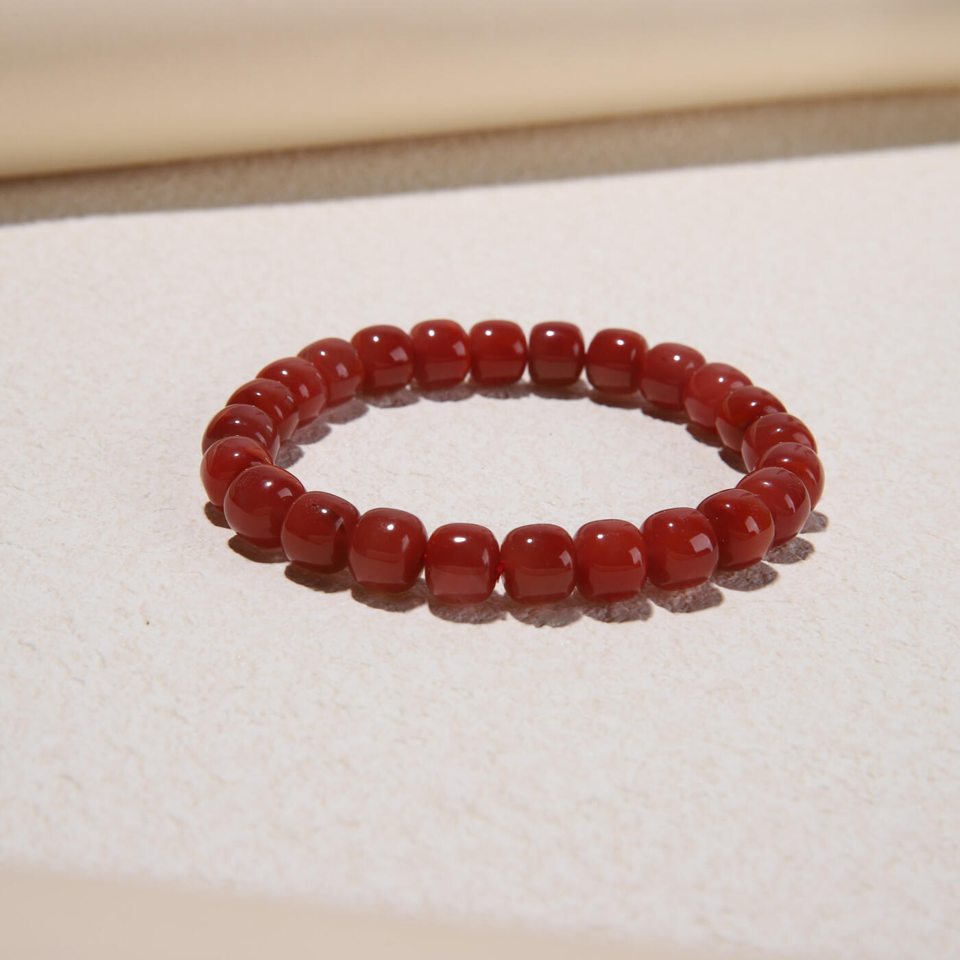 瑰丽珠宝（一） 纯色玫红南红手串