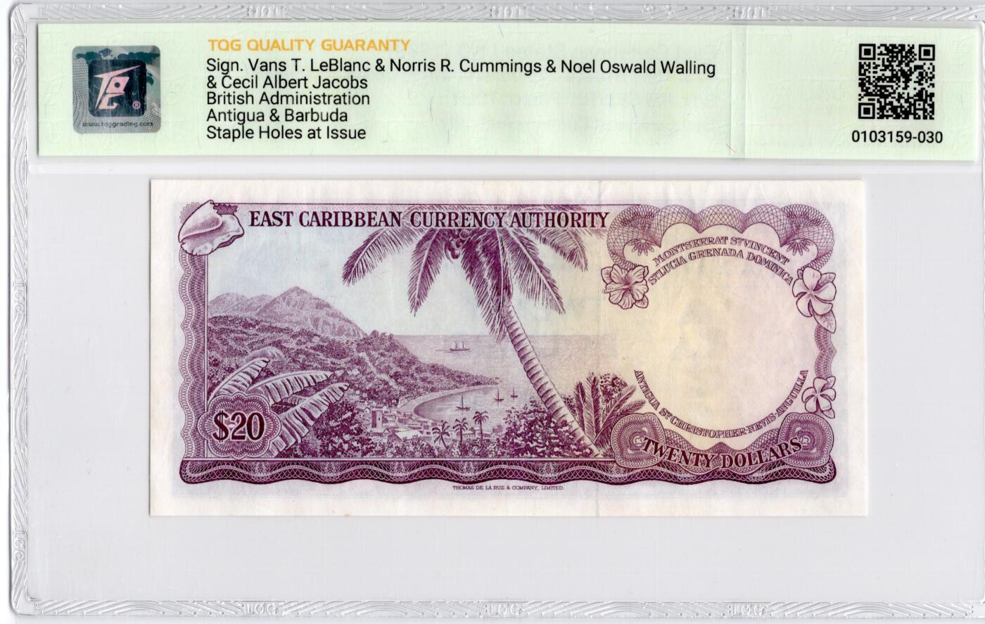 喜羊羊钱币收藏2026第13期(高性价比评级币场) 	东加勒比	P-15h 1983年20元			58				A19 552970			