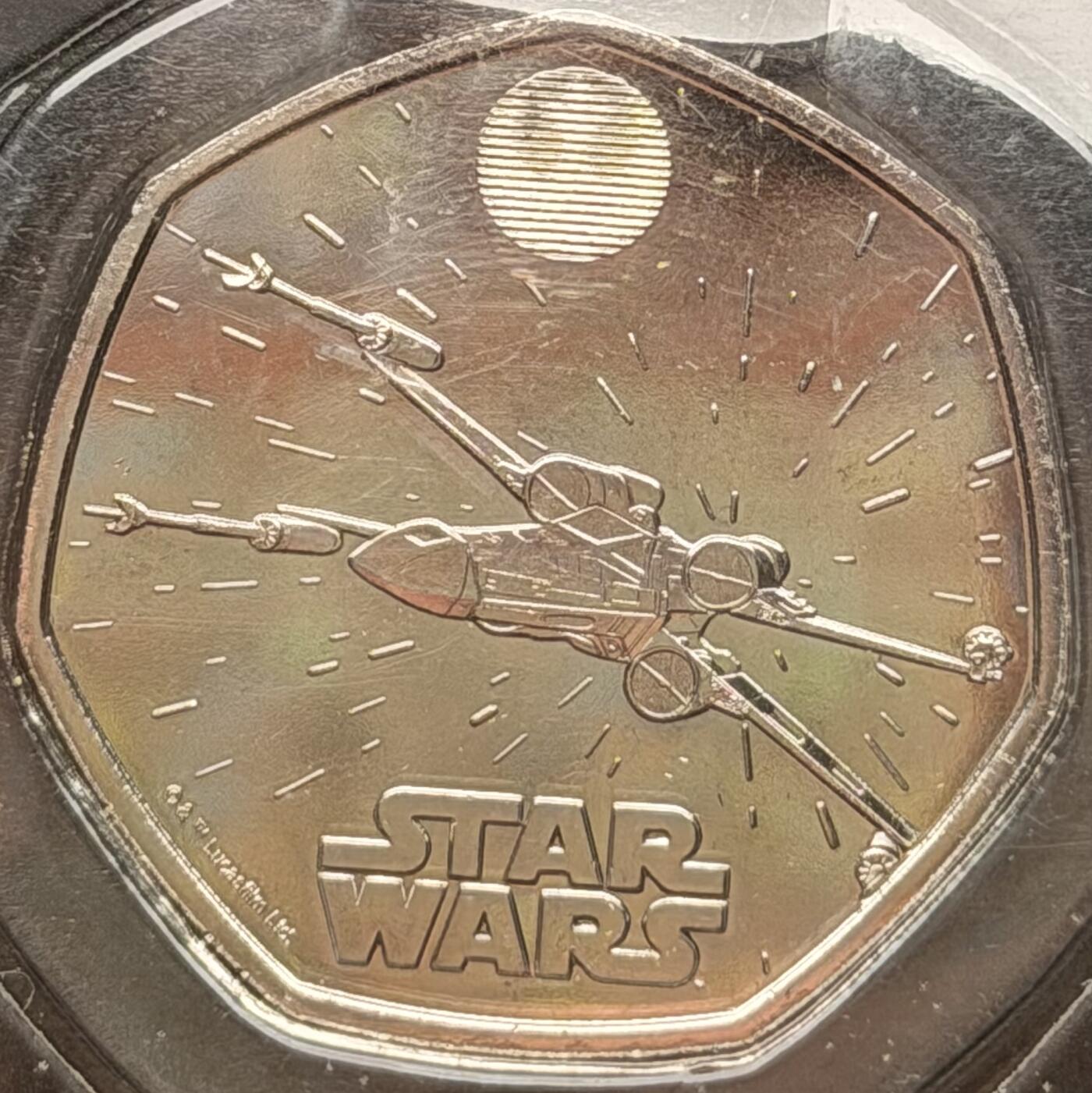 ＜星葵钱币社＞散币克朗场第68期·1月23日发货 英国2024年星球大战50便士卡装纪念币