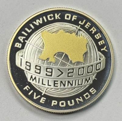 S&S Numismatic世界钱币-拍卖 第119期  - 泽西岛2000年 千禧年 5英镑精制纪念银币 28.28克925银