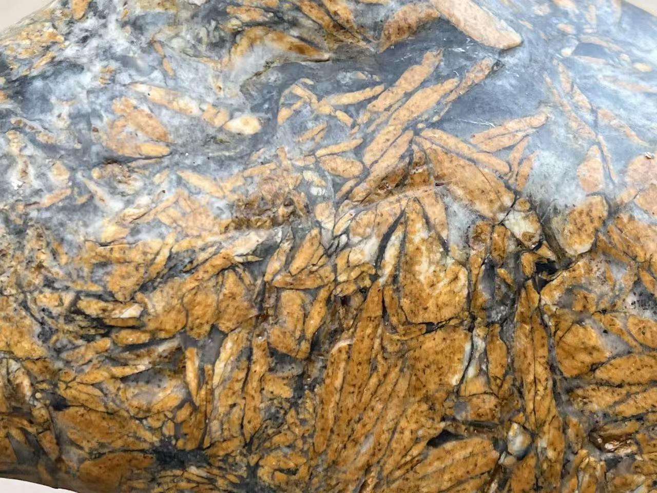 竹叶石案赏，满黄菊纹 形似神兽…… 文房茶室雅置