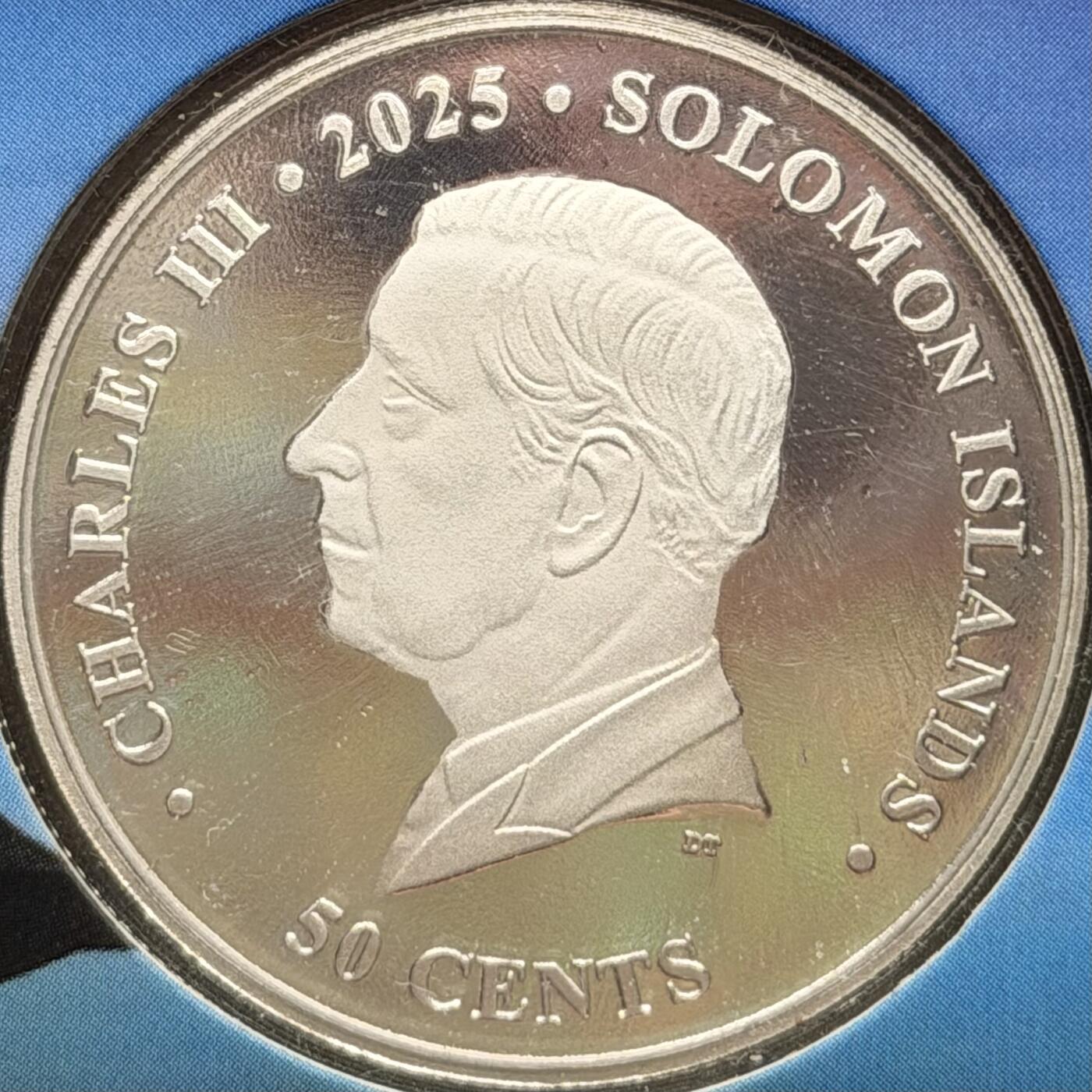 ＜星葵钱币社＞散币克朗场第68期·1月23日发货 所罗门群岛2025年洛克希德SR-71黑鸟50分卡装镀银纪念币