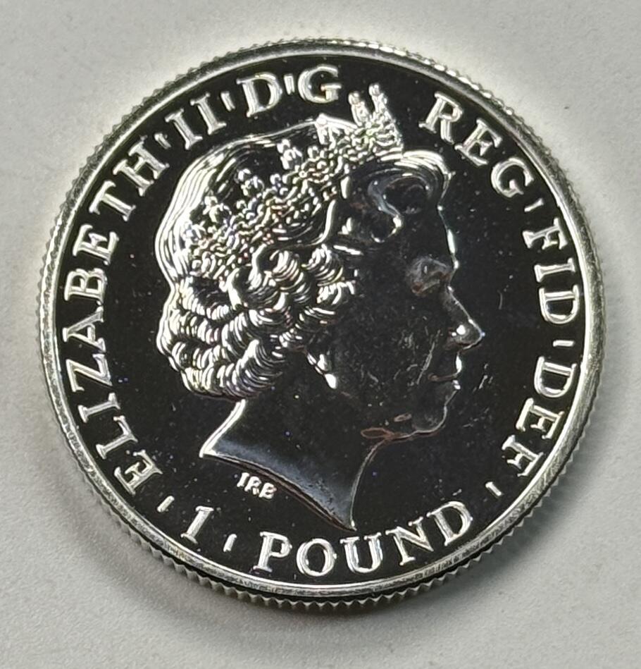 S&S Numismatic世界钱币-拍卖 第119期  英国2011年 不列颠尼亚 1英镑1/2盎司投资银币 15.55克999银