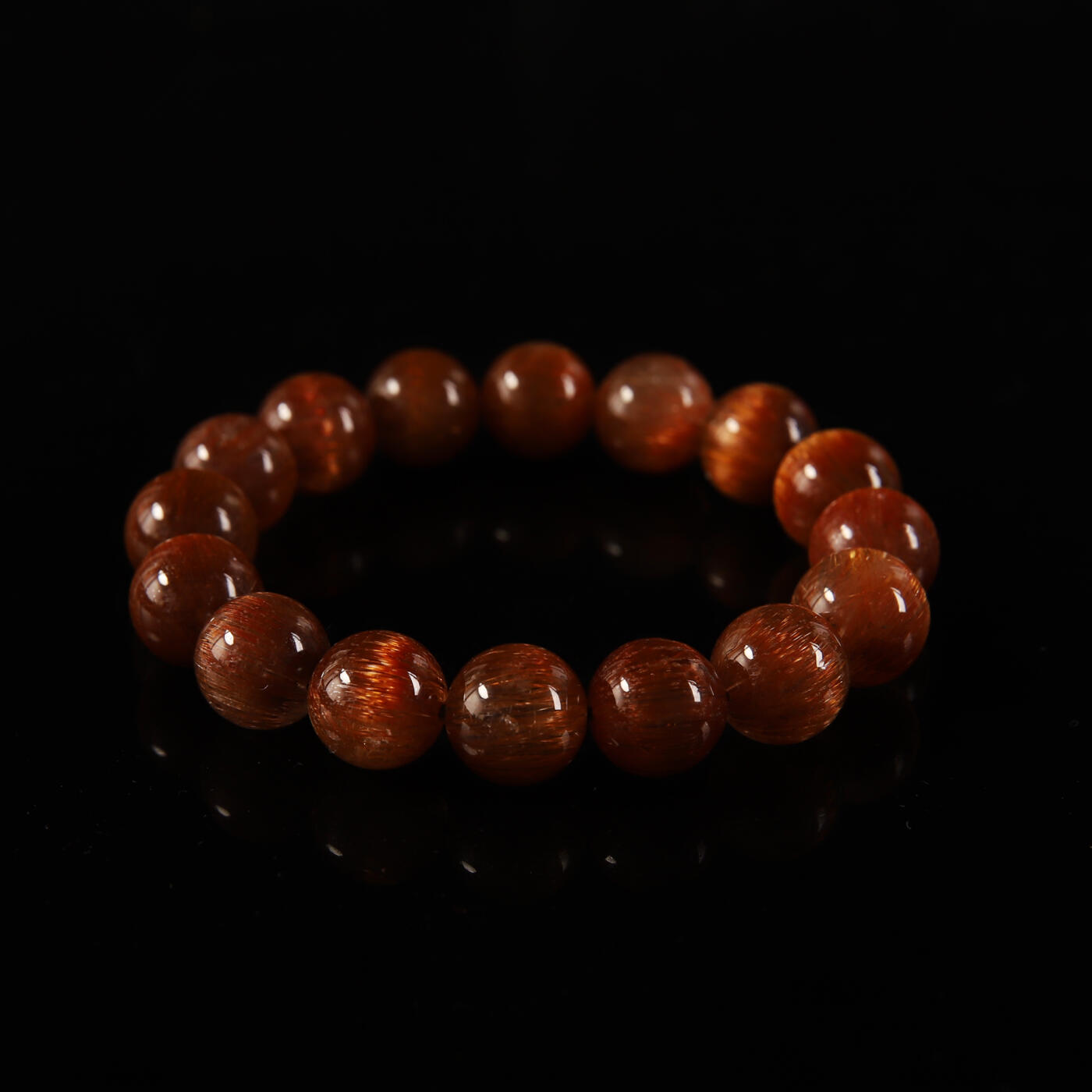 瑰丽珠宝（一） 高品 爆强猫眼铜顺发晶手串