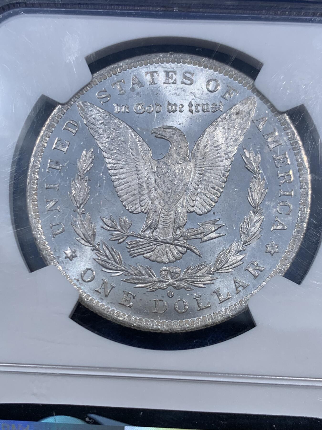 《竞宝斋》第459场 周日，周一，2场连拍 （全场包邮）欢迎送拍 NGC MS61PL 美国1883年摩根1美元银币 少见的PL版本