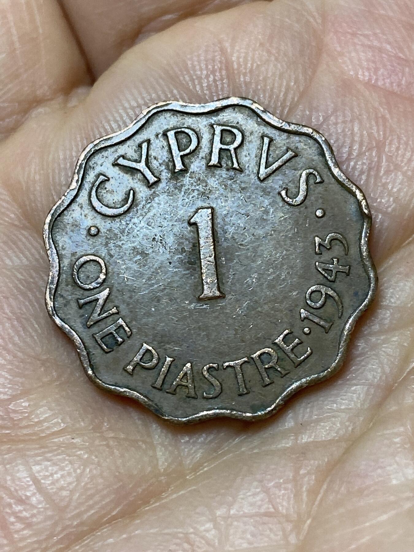 2026年第十一场(总第一百八十场）外国好品散币场(免佣金) 英属塞浦路斯1943年1皮阿斯特(乔治六世第二版)