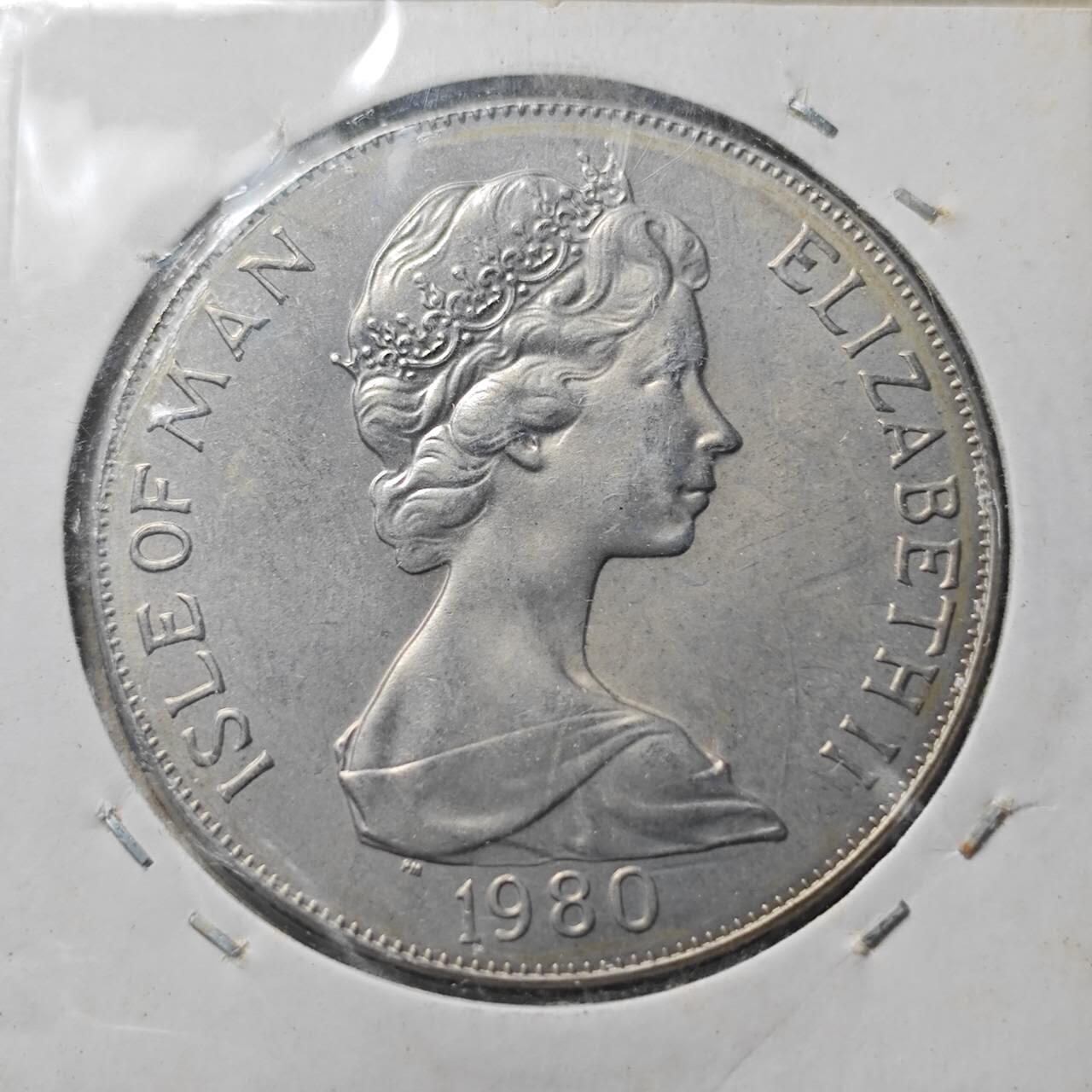 KK钱币收藏小铺  第400期  百期特拍（四拍之四）2月预留时间 周末发货  1980马恩岛1克朗纪念币