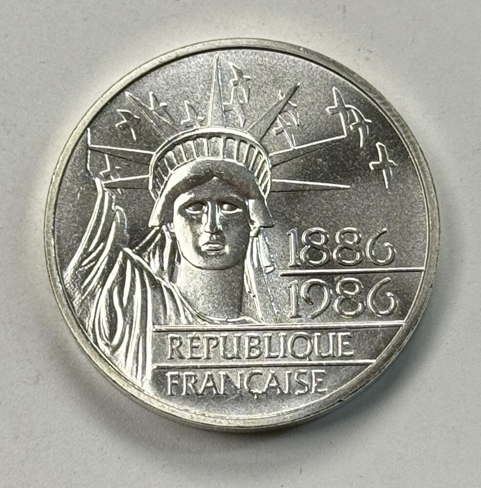 S&S Numismatic世界钱币-拍卖 第119期  法国1986年 自由女神 100法郎精制纪念加厚银币 30克900银