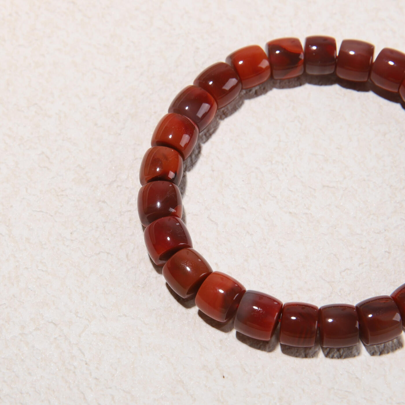 瑰丽珠宝（一） 精工归圆双色南红手串