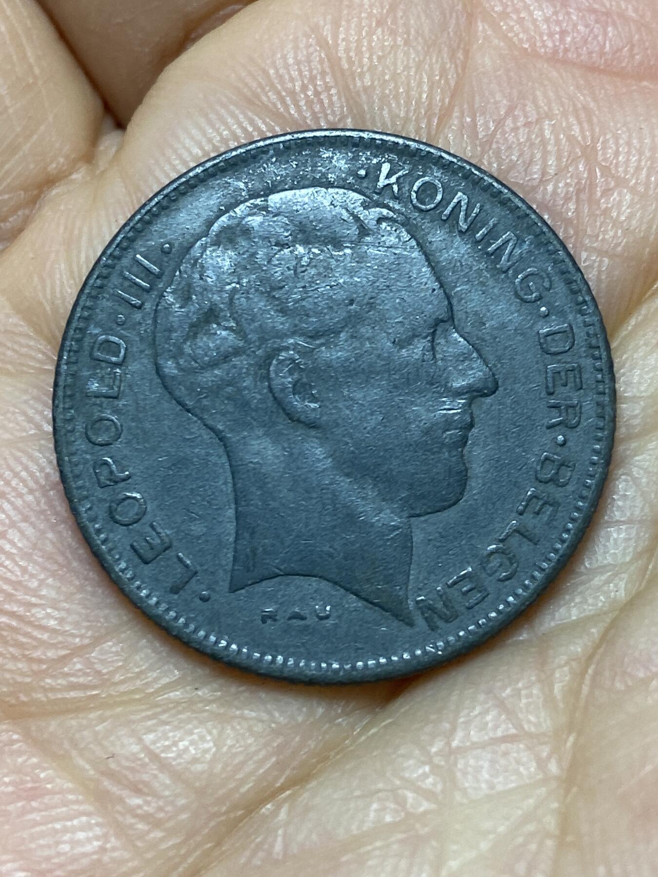 2026年第十一场(总第一百八十场）外国好品散币场(免佣金) 比利时🇧🇪1941年5法郎(利奥波德三世，荷语版)