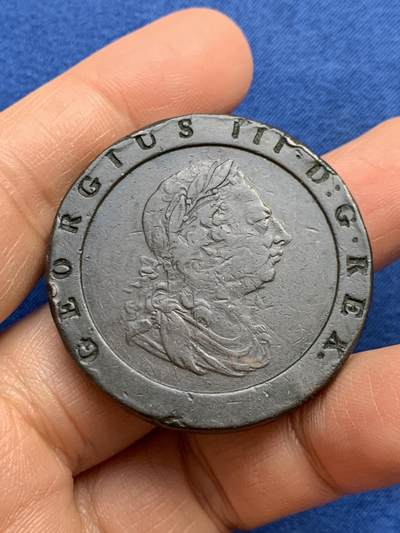 《竞宝斋》第459场 周日，周一，2场连拍 （全场包邮）欢迎送拍 - 英国1797年乔治三世2便士 车轮便士铜币