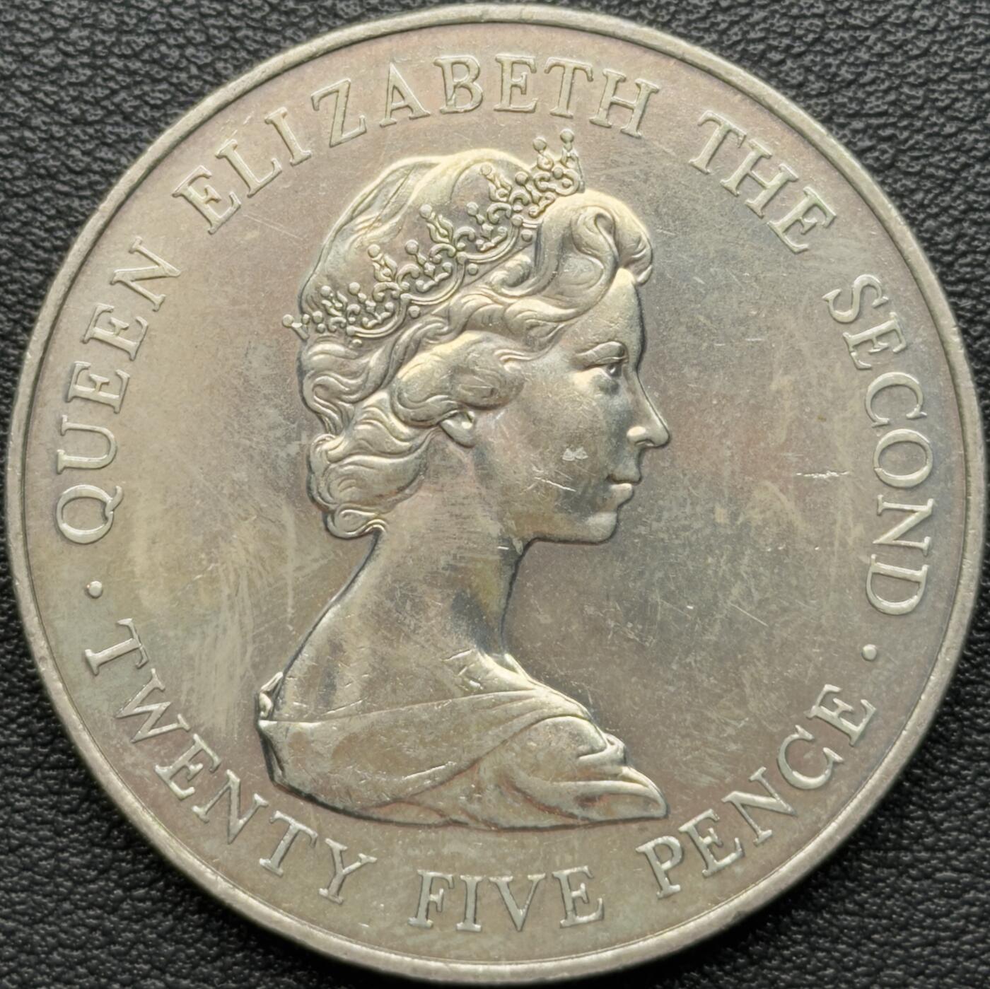 ＜星葵钱币社＞散币克朗场第68期·1月23日发货 根西岛1978年皇家访问25便士克朗型纪念币