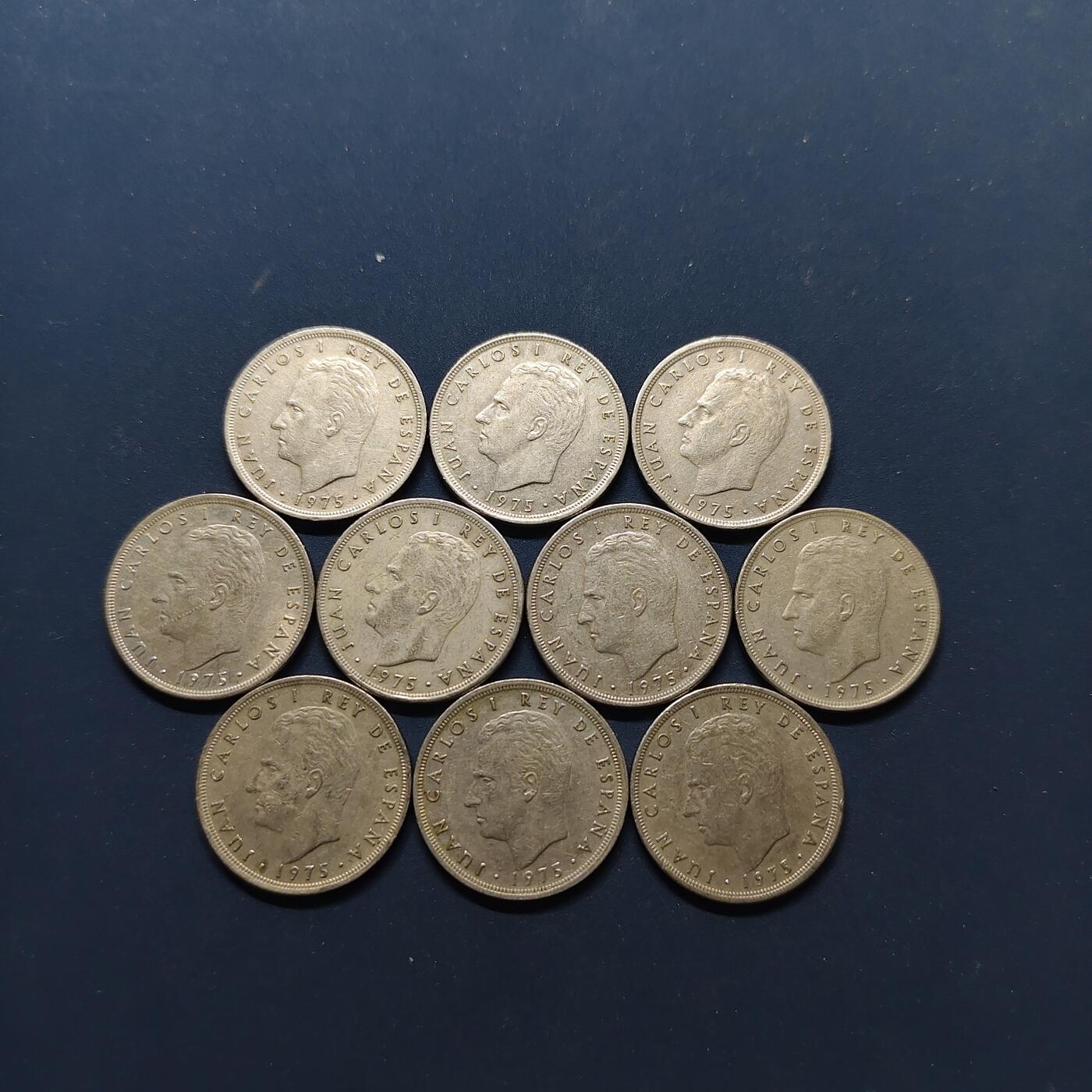 【全场包邮】纯粹捡漏拍496场-持续更新中 西班牙1975年5比塞塔10枚一组