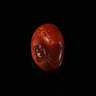 瑰丽珠宝（一） - 苏工名家魏海涛作品 花开见佛南红吊坠