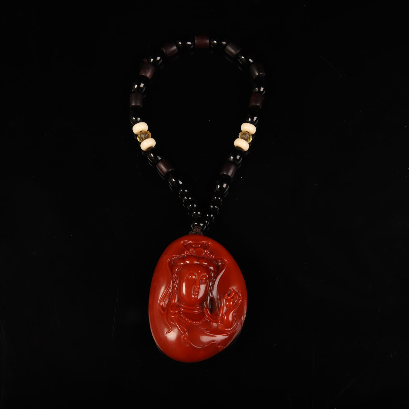 瑰丽珠宝（一） 苏工名家魏海涛作品 大观音吊坠（手把件）