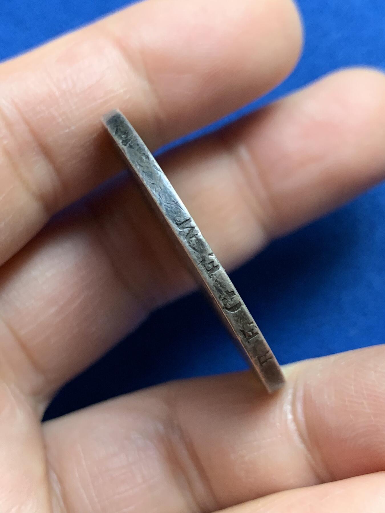 《竞宝斋》第459场 周日，周一，2场连拍 （全场包邮）欢迎送拍 法国1814年路易十八军装版5法郎银币 K厂波尔多厂