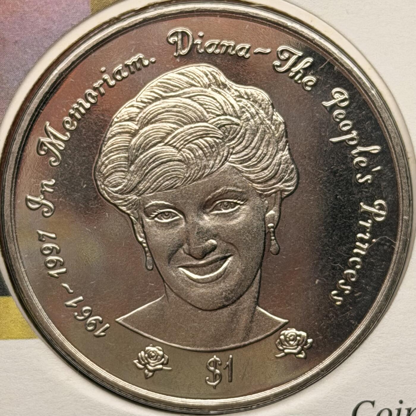 ＜星葵钱币社＞散币克朗场第68期·1月23日发货 〈邮币封〉塞拉利昂1997年人民的王妃·黛安娜1元克朗型纪念币