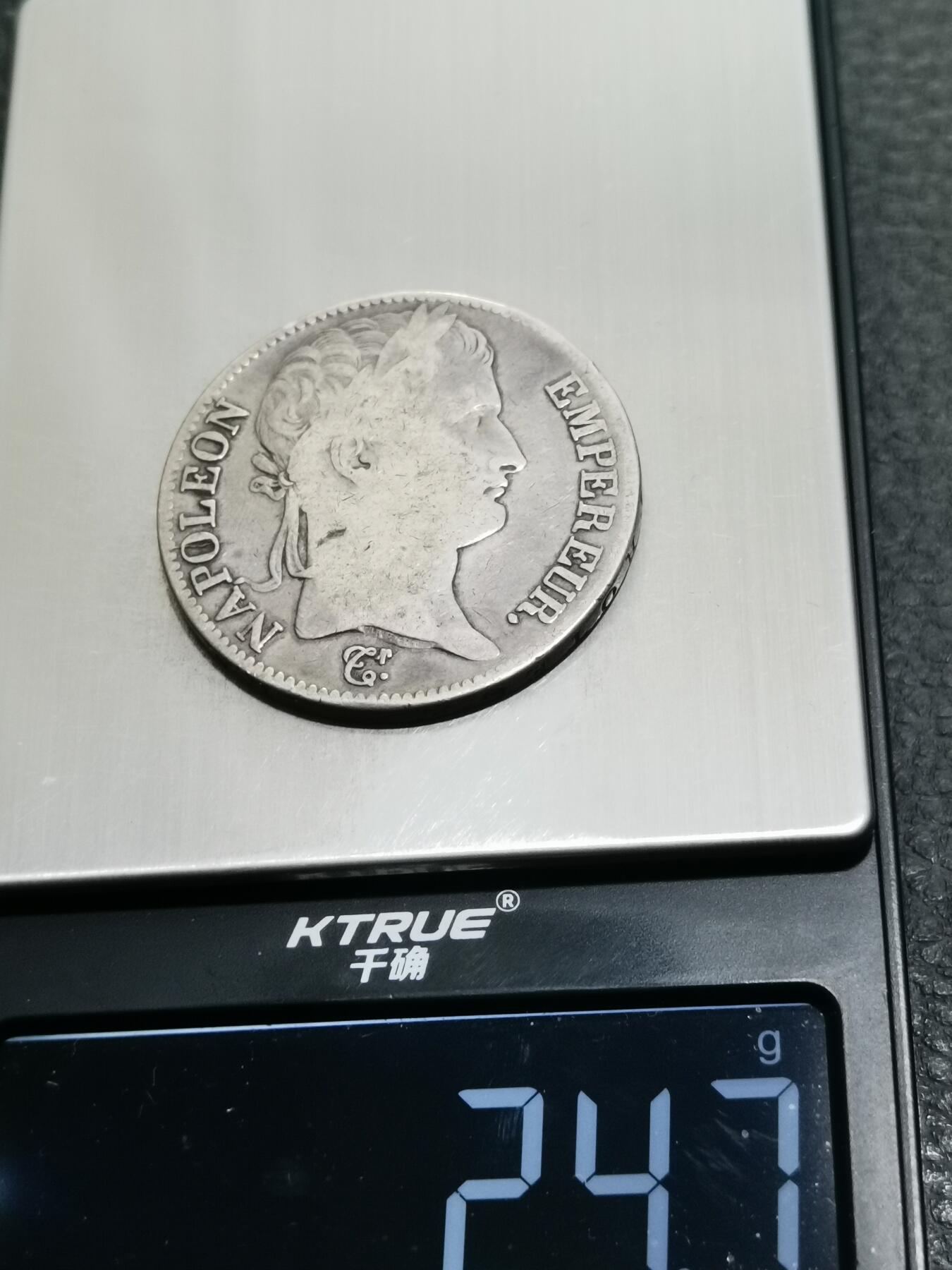 天下钱庄专场欢迎参拍 1813法国拿破仑一世银币