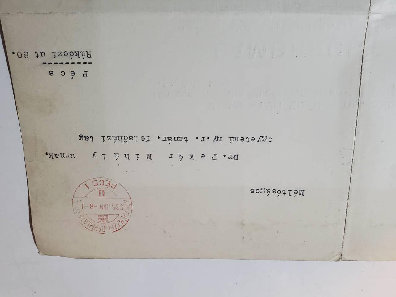 韵星假日拍卖第三十七期 -- Rimey Holidays Auction 37 匈牙利王国Pekar Mihaly教授旧藏 人文科學博士，大學講師，塞切尼國家圖書館館員，生物地理學和民族學客座大學講師，佩奇市國家中學教師資格考試委員會委員 卡尔曼讣告 讣告给pekar教授 其为著名匈牙利物理学家 最后一张图为其维基