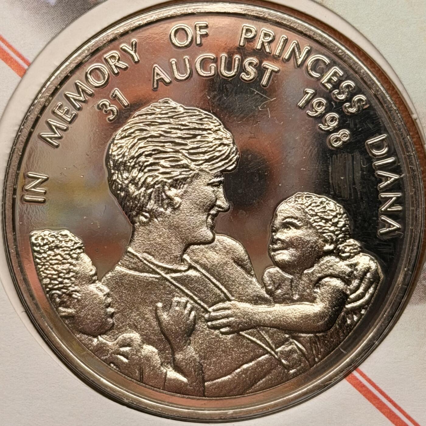 ＜星葵钱币社＞散币克朗场第68期·1月23日发货 〈邮币封〉赞比亚1998年戴安娜王妃1000克瓦查克朗型纪念币