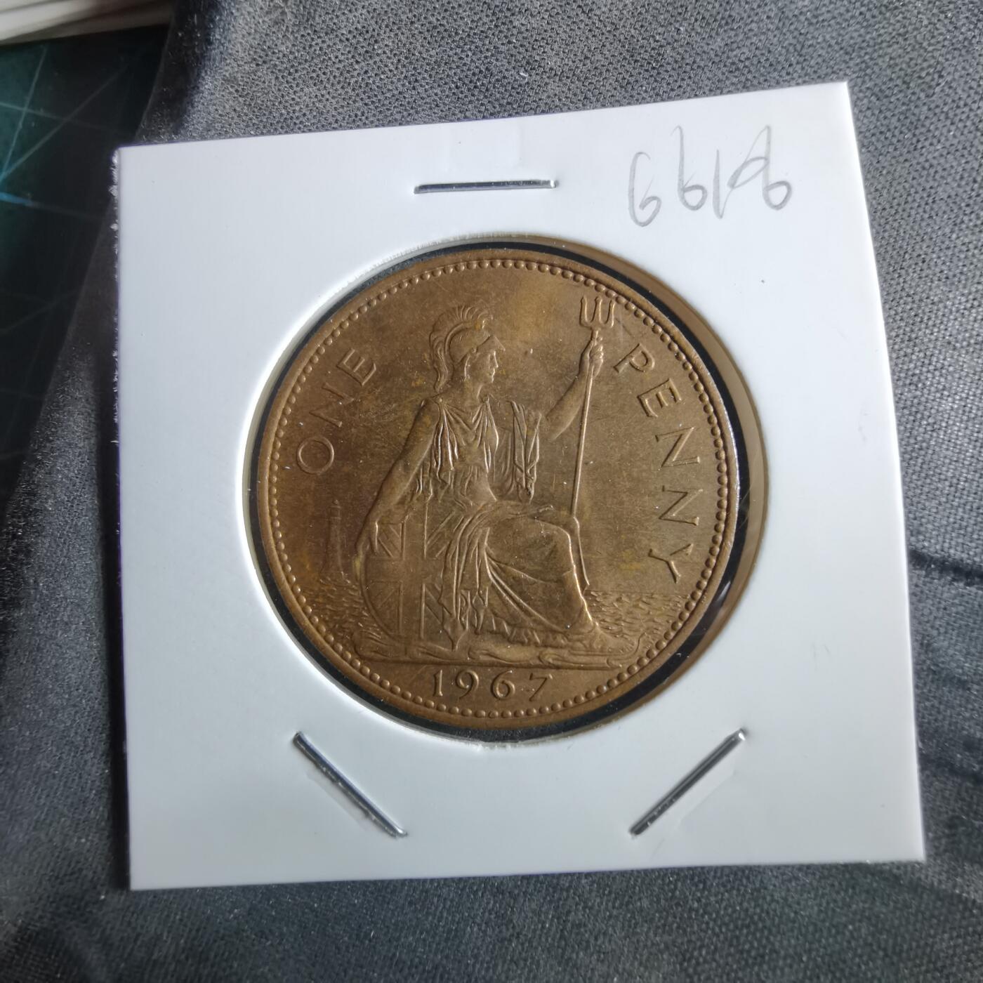 沼泽如烟--第966场 英国1967年1便士