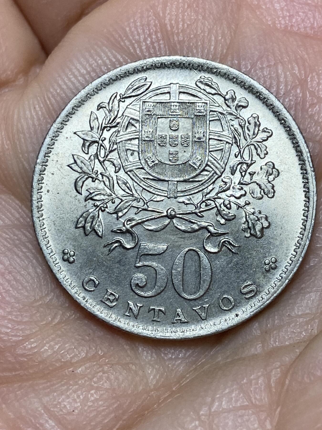 2026年第十一场(总第一百八十场）外国好品散币场(免佣金) 原光好品–葡萄牙🇵🇹1960年50分(共和国时期第四套)