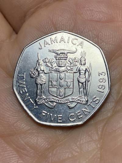2026年第十一场(总第一百八十场）外国好品散币场(免佣金) - 牙买加🇯🇲1993年25分(1990–至今第一版，镀镍钢材质版)