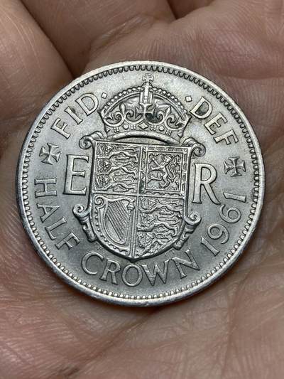 2026年第十一场(总第一百八十场）外国好品散币场(免佣金) - 英国🇬🇧1961年半克朗(伊丽莎白二世青年桂冠第二版)