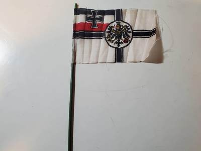 韵星假日拍卖第三十七期 -- Rimey Holidays Auction 37 - 德意志第二帝国海军军旗一面 100多年原物非后造纪念品 非纸制 很少见 旗面无破损