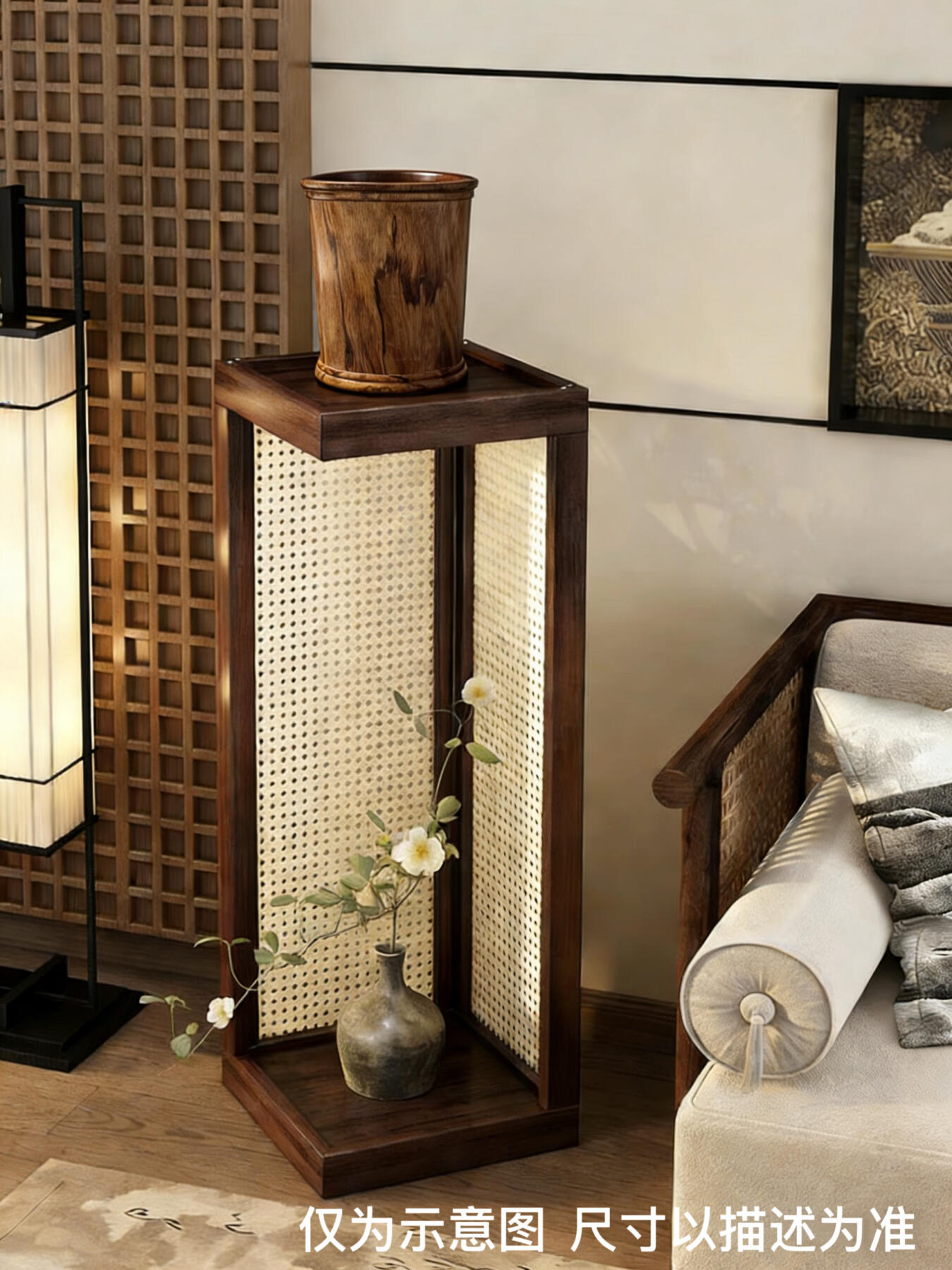 零元拍：海南黄花梨大笔筒，近十斤料整颗料抠出，口径：110/136/底104MM，山峰纹理漂亮