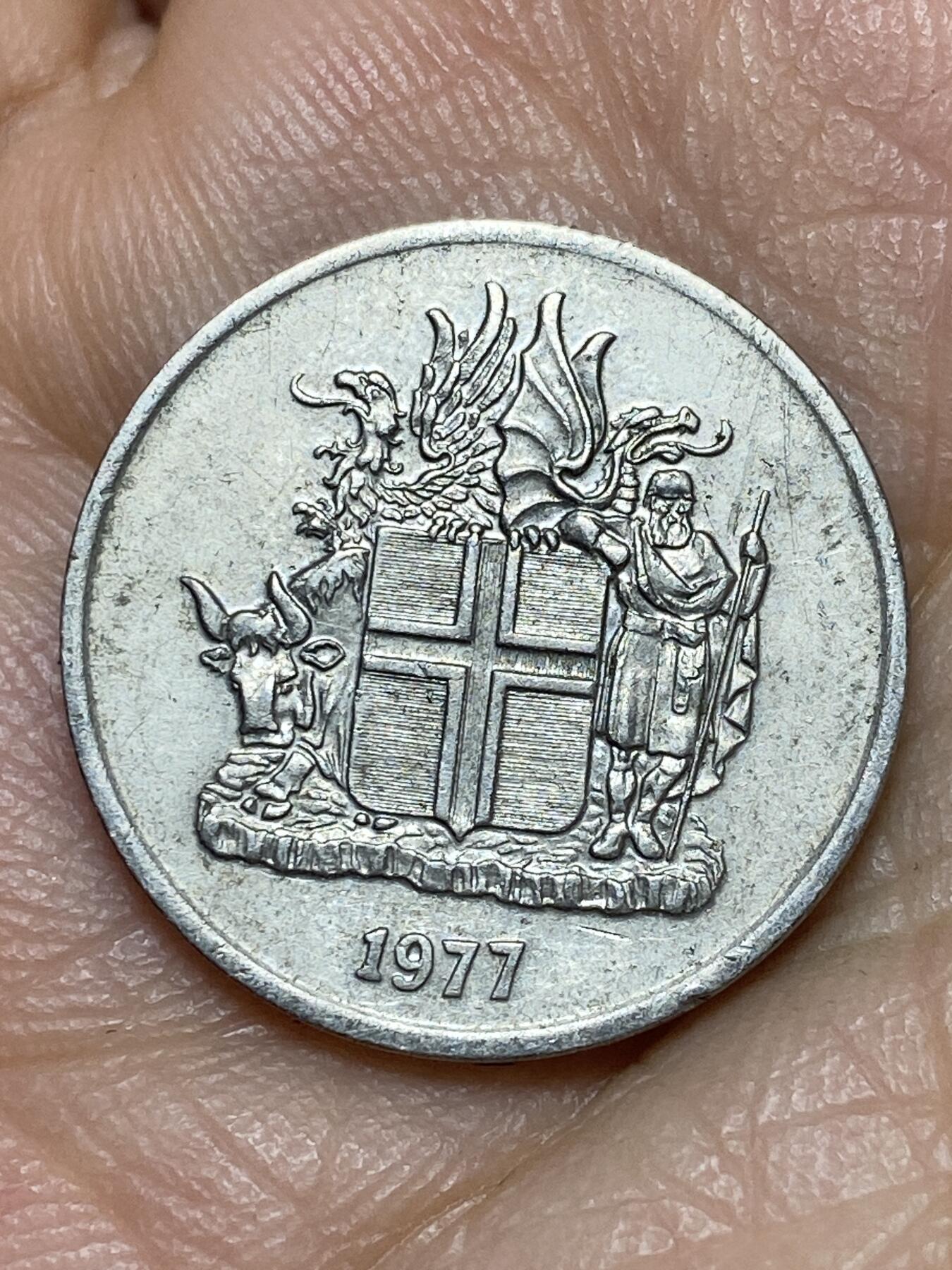 2026年第十一场(总第一百八十场）外国好品散币场(免佣金) 冰岛🇮🇸1977年5克朗(共和国时期第一套)