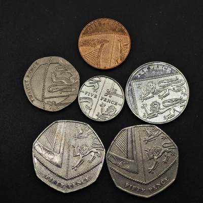 【淘币小摊】实时拍第八百五十拍   散币银币场   满百包邮可预留二周 每周一统一发货   - 英国盾徽6枚