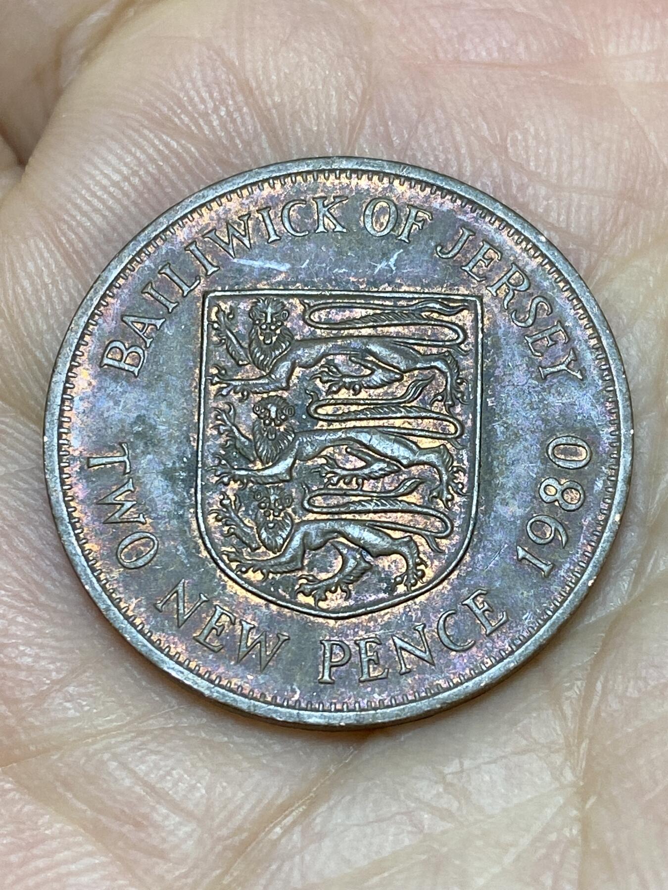 2026年第十一场(总第一百八十场）外国好品散币场(免佣金) 英属泽西岛🇯🇪1980年2新便士(伊丽莎白二世中年花冠，十进制第一套关门年)