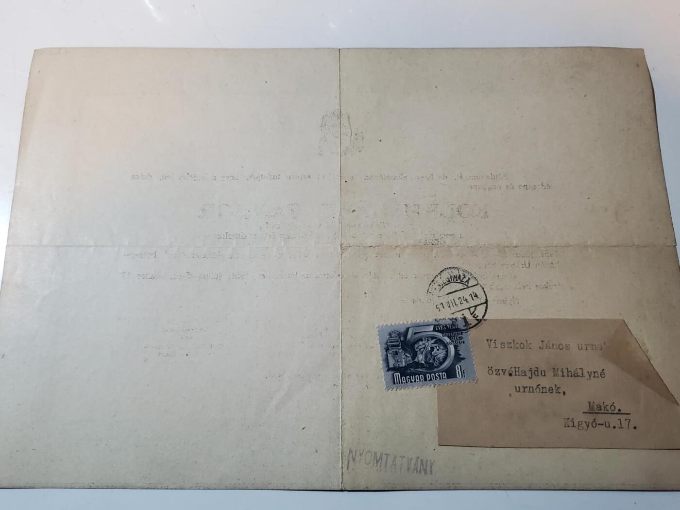 韵星假日拍卖第三十七期 -- Rimey Holidays Auction 37 匈牙利人民共和国Pekar Mihaly教授妻 旧藏 退休首席法官，索爾諾克歸正教會首席監護人 桑多尔大法官讣告